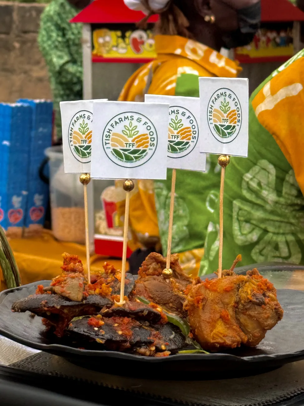 Signature peppered speciality served at an event